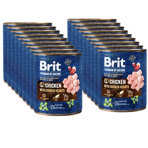 Brit Premium by Nature kons. Chicken with Hearts 18x800g