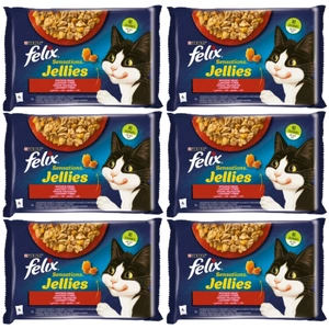 FELIX Sensations Kaimo želė su jautiena ir vištiena 12x(4x85g)