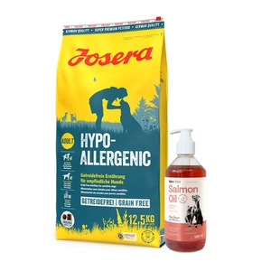 JOSERA Hypoallergenic 12,5kg + LAB V Lašišų aliejus šunims ir katėms 500ml