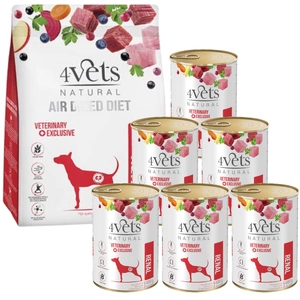 DOLINA NOTECI 4Vets Natural Renal Kit sausas maistas 1kg + drėgnas maistas 6x400g