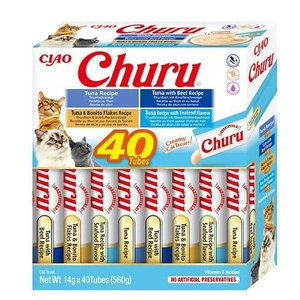 INABA Churu katėms - mišraus skonio su tunu 40x14g