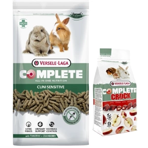 VERSELE-LAGA Cuni Sensitive Complete 1.75kg - maistas triušiams + Crock Complete Apple - skanėstas su obuoliais triušiams ir graužikams 50g