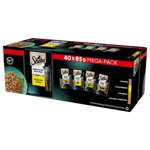 SHEBA Selection Select Slices Paukštienos skonio paketėliai 40x85g
