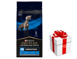 PRO PLAN Veterinary Diets DRM Dermatosis Sausas maistas šunims 12kg + STAIGMENA ŠUNUI
