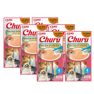 INABA CAT CHURU lašiša su šukutėmis 24x14g