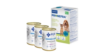 Virbac Pronefra 180ml + ENZO VET Hipoalerginė dieta su triušiena šunims 3x400g