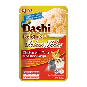 INABA Dashi Delights Delikatesiniai dribsniai Vištienos su tunu ir lašiša receptas 40g