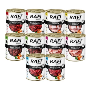 DOLINA NOTECI Rafi Classic šlapias šunų maistas – įvairių skonių 10x800g