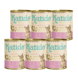 Katido drėgnas kačių maistas kalakutiena su antiena 6x400g