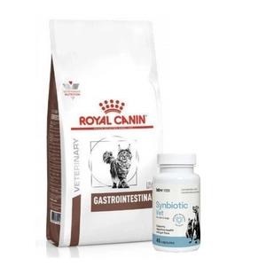 ROYAL CANIN Gastro Intestinal GI 32 4kg CAT + LAB-V Synbiotic Vet - virškinamojo trakto sveikata ir žarnyno mikroflora šunims ir katėms 45 kapsulės