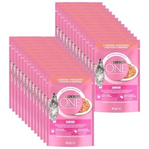 Purina One Junior su lašiša ir morkomis 26x85g