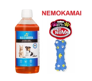 LAB V Lašišų aliejus šunims ir katėms 500ml + Pet Nova Bone 15cm mėlynas