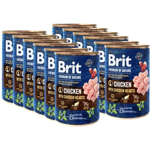 Brit Premium by Nature Vištiena su vištienos širdelėmis 12x400g