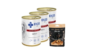 ENZO VET Hepatic nuo kepenų ligų šunims 3x400g + Fitmin skanėstas NEMOKAMAI