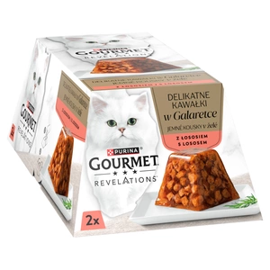 GOURMET Revelations Delikatesiniai gabalėliai lašišos drebučiuose 2x57g