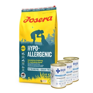 JOSERA Hypoallergenic 12,5kg + ENZO VET Hipoalerginė dieta su kalakutiena šunims 3x400g