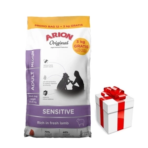 ARION Original Sensitive Adult Medium 12+3kg + Staigmena Šunui
