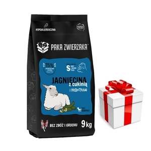 Paka Zwierzaka - Septintasis dangus - ėriena su cukinija (ėriena ir cukinija) S 9kg + Staigmena Šunui