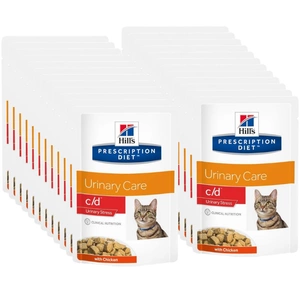 HILL'S PD Prescription Diet Feline c/d Urinary Stress Vištiena 24x85g paketėlis