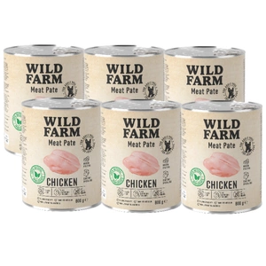 WILD FARM Pate Chicken 6x800g ėdalas šunims be glitimo