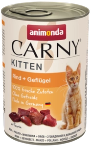 ANIMONDA Cat Carny Kitten skonis: jautiena, paukštiena 400g x18
