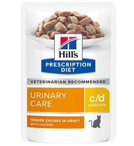 HILL'S PD Prescription Diet Feline c/d Multicare Chicken 85g paketėlis