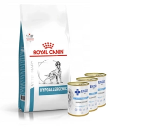ROYAL CANIN Hypoallergenic DR21 14kg + 3x ENZO VET Hipoalerginė dieta su kalakutiena šunims 400g
