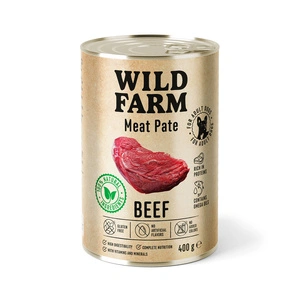 Wild Farm Pate Beef 400g ėdalas šunims be glitimo