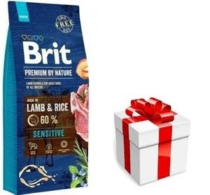 BRIT Premium By Nature Sensitive Lamb 15kg + STAIGMENA ŠUNUI
