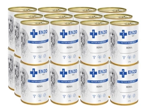 ENZO VET Inkstų dietos inkstų ligoms gydyti su jautiena šunims 24x400g