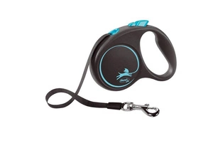FLEXI pavadėlis Black Design blue L - 5m iki 50kg - juosta