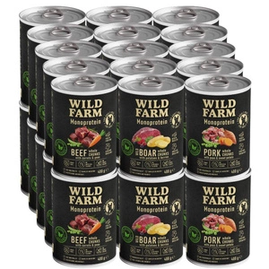 Wild Farm Monoprotein Mixed Flavours 30x400g hipoalerginis maistas šunims