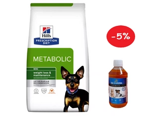HILL'S PD Prescription Diet Metabolic Mini Canine 6kg + LAB V Lašišų aliejus šunims ir katėms 250ml  5% PIGIAU