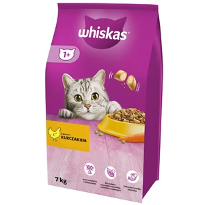 WHISKAS Adult 7kg - sausas kačių maistas su vištiena ir daržovėmis