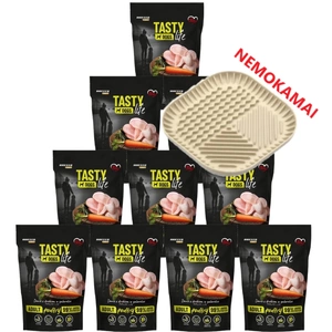 Tasty Dogs Life paukštienos želė indelis 10x500g + nemokama šunų laižymo kilimėlis
