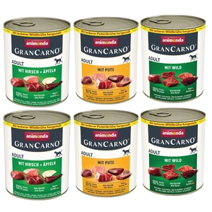 ANIMONDA GranCarno suaugusiems šunims skirtas mišinys, įvairių skonių, 6x800 g