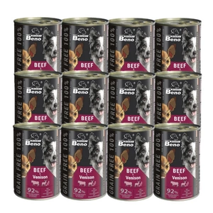 Super Beno PIES jautienos ir elnienos kąsneliai padaže be grūdų 12x415g