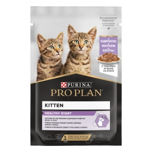 PRO PLAN Nutrisavour Kitten Food švelnūs gabalėliai su kalakutiena padaže 85g