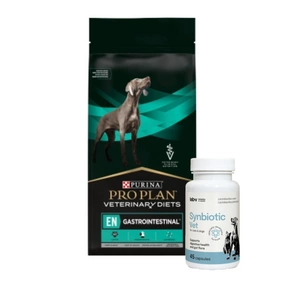 PURINA Veterinary PVD LT Gastrointestinal (šunims) 12kg + LAB-V Synbiotic Vet - virškinamojo trakto sveikata ir žarnyno mikroflora šunims ir katėms 45 kapsulės