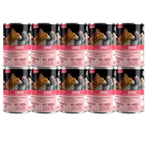 PetRepublic gabaliukai padaže su lašiša (sterilūs) 10x400g katėms