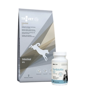 Trovet DPD Intestinal - Duck & Potato (šuniui) 3kg + LAB-V Synbiotic Vet - virškinamojo trakto sveikata ir žarnyno mikroflora šunims ir katėms 45 kapsulės