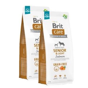 BRIT CARE Dog Grain-free Senior & Light Salmon 2x12kg
