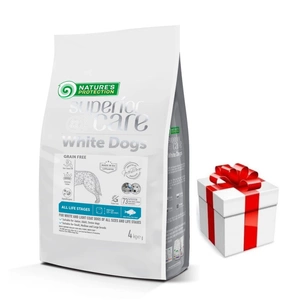 Nature's Protection Superior Care White Dogs Baltoji žuvis be grūdų Visų dydžių ir amžiaus tarpsnių šunims 4kg + Staigmena Šunui