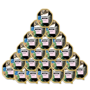 SHEBA® Classics 22x85g su lašiša - drėgnas paštetas katėms