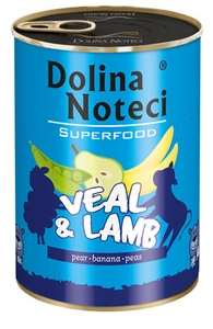 DOLINA NOTECI PREMIUM SUPERFOOD veršiena ir ėriena 400g x18