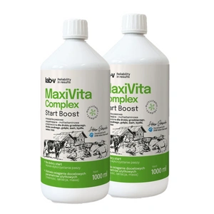 Lab-v MaxiVita Complex - papildomas pašaras - multivitaminas, skystas, skirtas naminiams paukščiams, vandens paukščiams, balandžiams, kiaulėms, galvijams, avims ir ožkoms 2x1000 ml