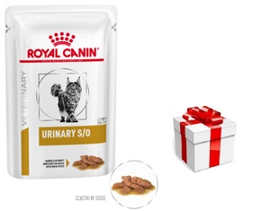 ROYAL CANIN Urinary S/O 12x85g gabalėlių padaže + STAIGMENA KATEI
