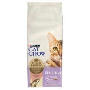 PURINA Cat Chow Sensitive maistas su lašiša 15kg