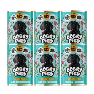 Good Dog Triušis su obuoliais ir morkomis 6x400g