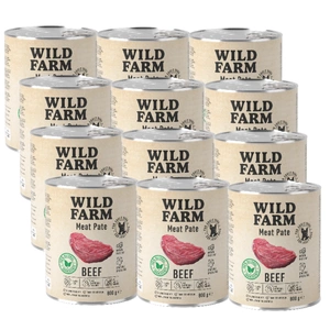 WILD FARM Pate Beef 12x800g ėdalas šunims be glitimo